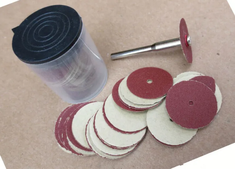 

36pcs 20mm Sanding Disc Sanding Pad for Rotary Tools with 1PCS 3.2mm Shank Round Sandpaper Disk Hook Loop Sanding Disc
