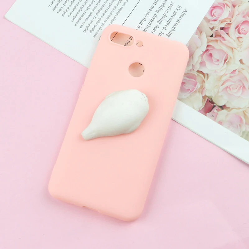 Мягкие 3D игрушки телефон кошка чехол для Huawei P8 Lite P9Lite мини P10 селфи P20 Pro P30 Plus чехол Забавный ножной мягкий чехол - Цвет: Pink Sea