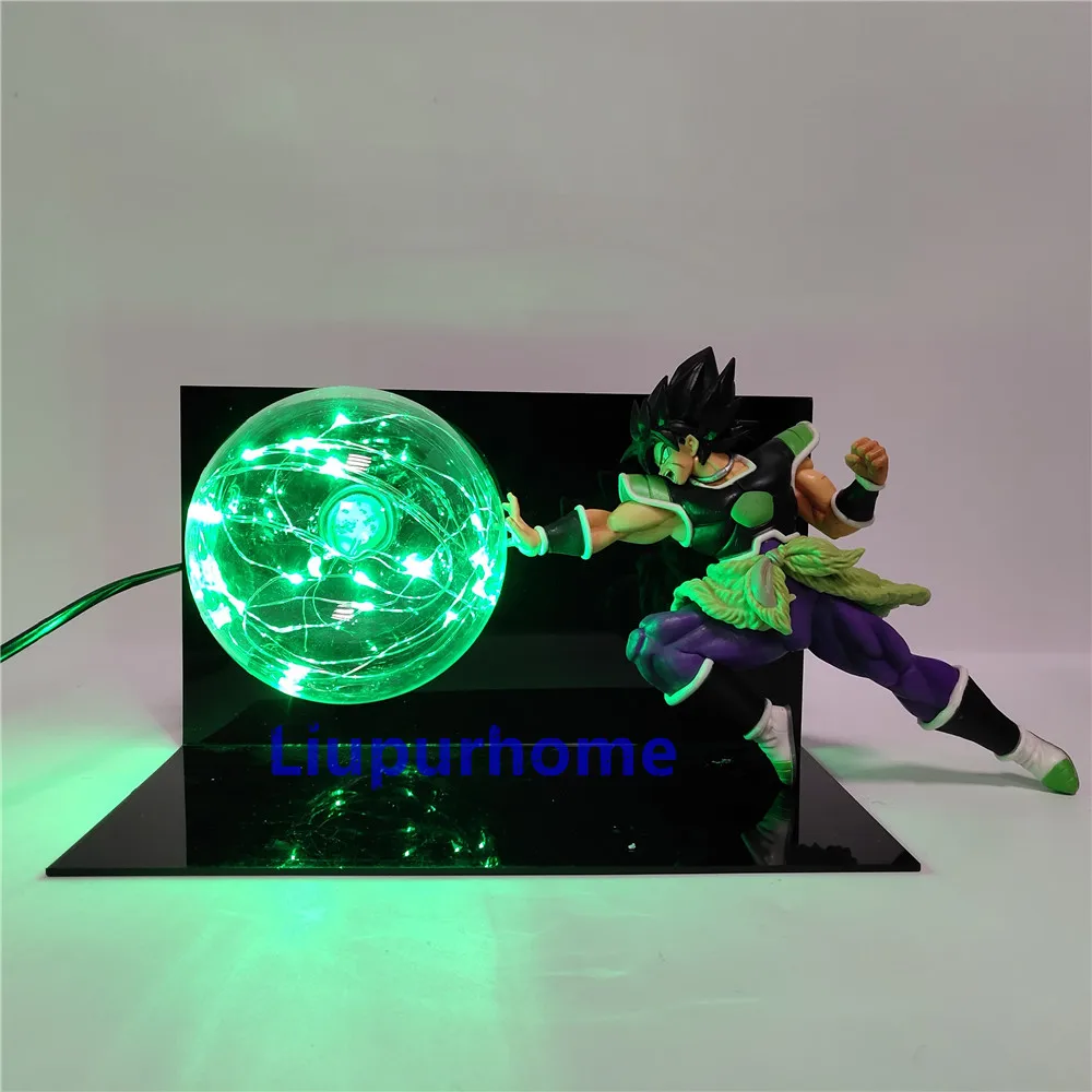 Светодиодная лампа с аниме фигуркой ночник настольные лампы Super Saiyan Broly для