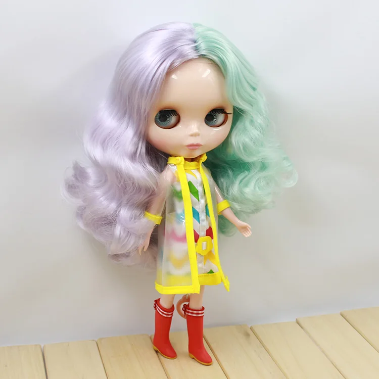 Обнаженная кукла для серии No.230BL1049/4006136 зеленый и фиолетовый волосы Подходит для DIY Изменить Игрушки для девочек