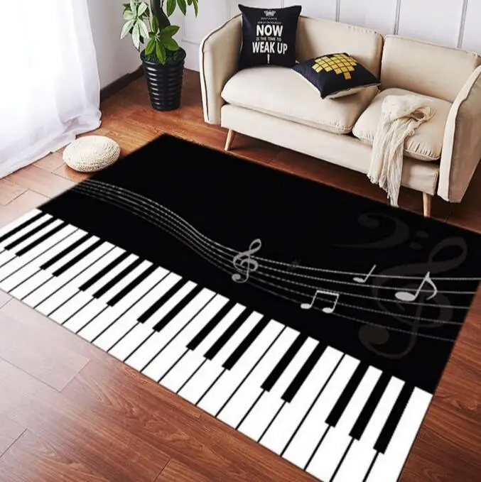100*200cm Large Size Non slip Living room Mat Piano Key Carpet Boy Girl