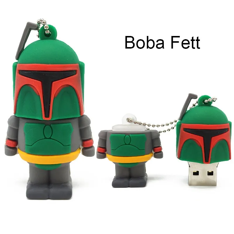 Флеш-накопитель USB 64G Star Wars, флеш-накопитель 32 GB, флешка 16GB R2D2 Darth Vinda 8GB 4GB Maul Bounty Hunter, USB2.0 карта памяти, носитель