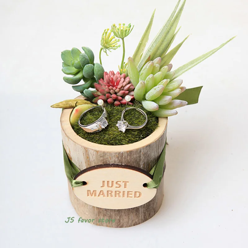 Скидка 1 шт заказной бамбуковый персональный обручение обручальное кольцо Подушка как подружка Свадьба предложения идеи