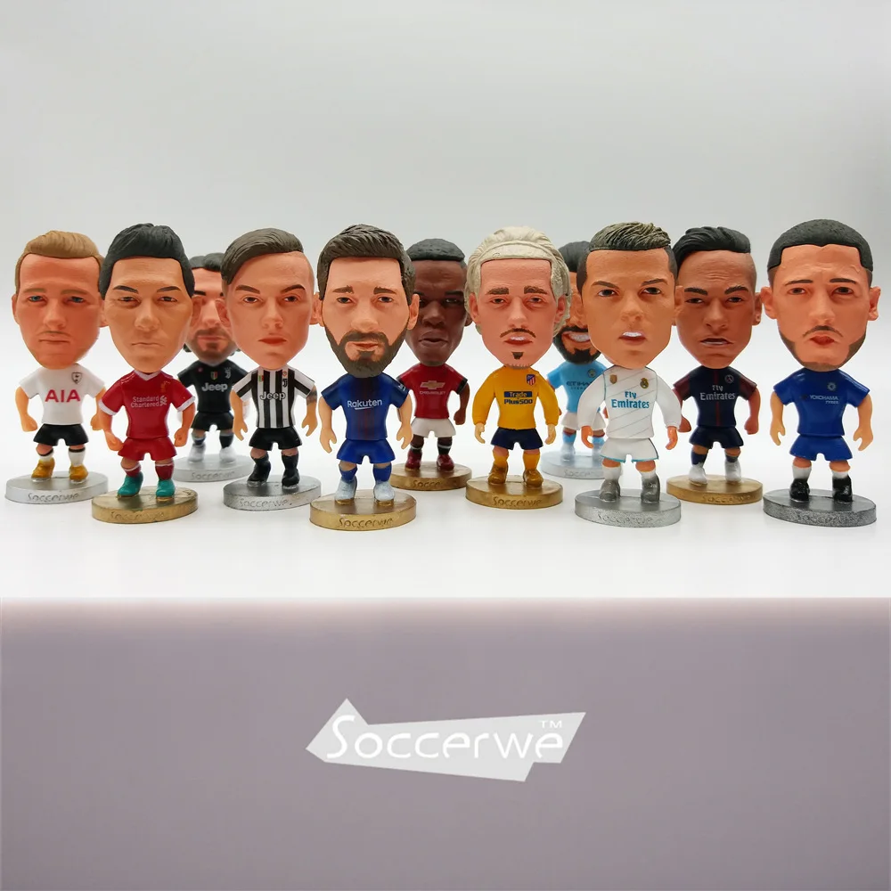 

Soccerwe Europe Super Hot Soccer Star Player Action Figure Football Model Toys Doll Messi Ronaldo Neymar Pogba Buffon Salah