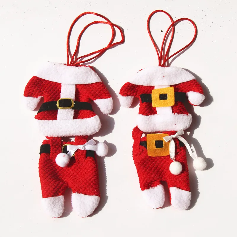

Christmas Cutlery Table Bag Decoration Home Cutlery Pocket Fork Knife Tableware Pouch Santa Claus Dinner Table Home Decoration