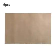 6 шт. тефлоновый термостойкий лист 40*60 см многоразовый стойкий коврик для выпечки маслостойкий бумажный инструмент для духовки антипригарный для барбекю