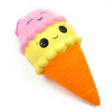 

Funny Kawaii Squishy Slow Rising Ice Cream Phone Strap Squishies Jumbo Double Smiley Squeeze Scented Kid Toy Reliever Stress