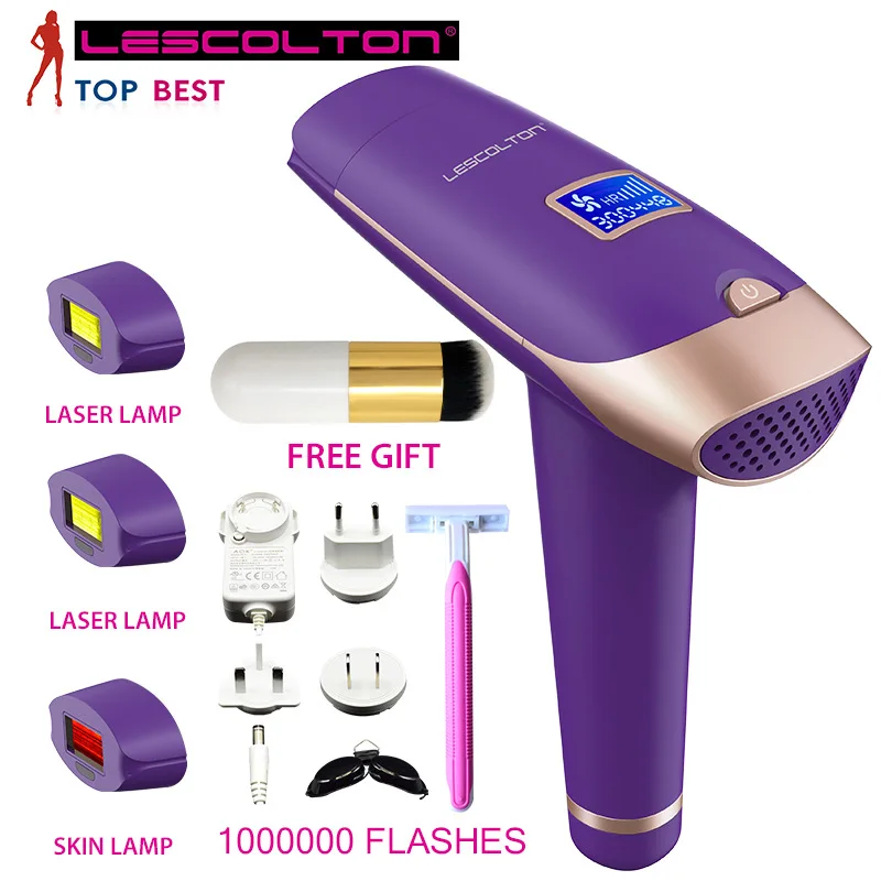 Online Depilador láser LESCOLTON 4IN1 Depilador LCD Dispositivo de depilación permanente Depilador láser Home 1000000
