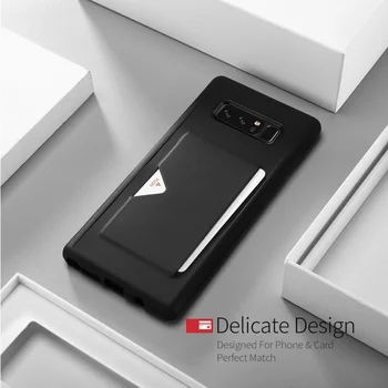 

Card Holder Back Case For Samsung Galaxy Note 8 Cover Luxury Leather Shockproof Silicone Phone Case For Samsung Galaxy Note 8