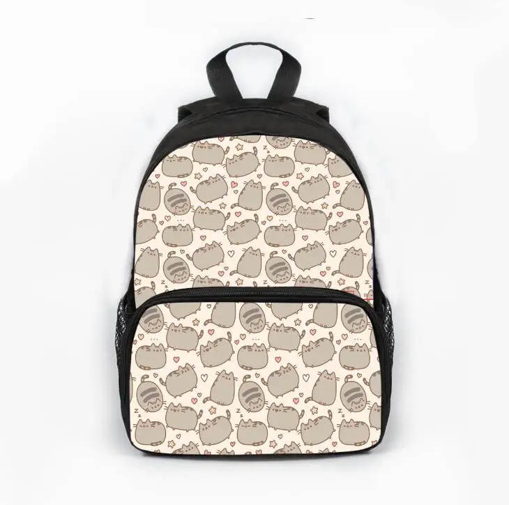 Pusheen Cute Cat Backpack Cartoon Embroidery Backpacks For Teenage ...