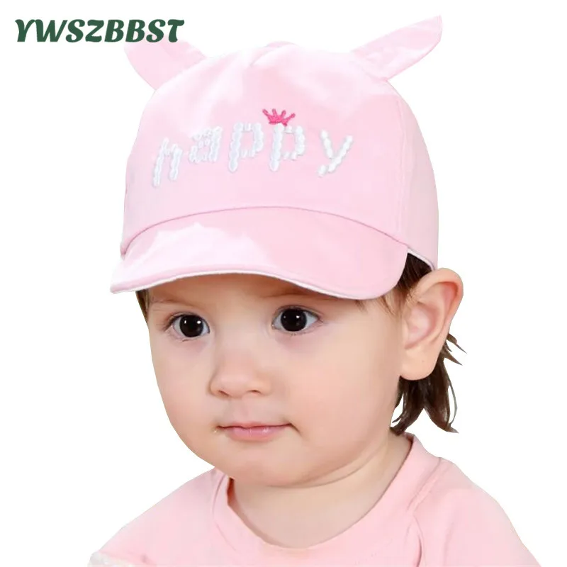 Spring Summer Baby Hat Cotton Infant Hats Cute Cat Ears Caps Soft Eaves
