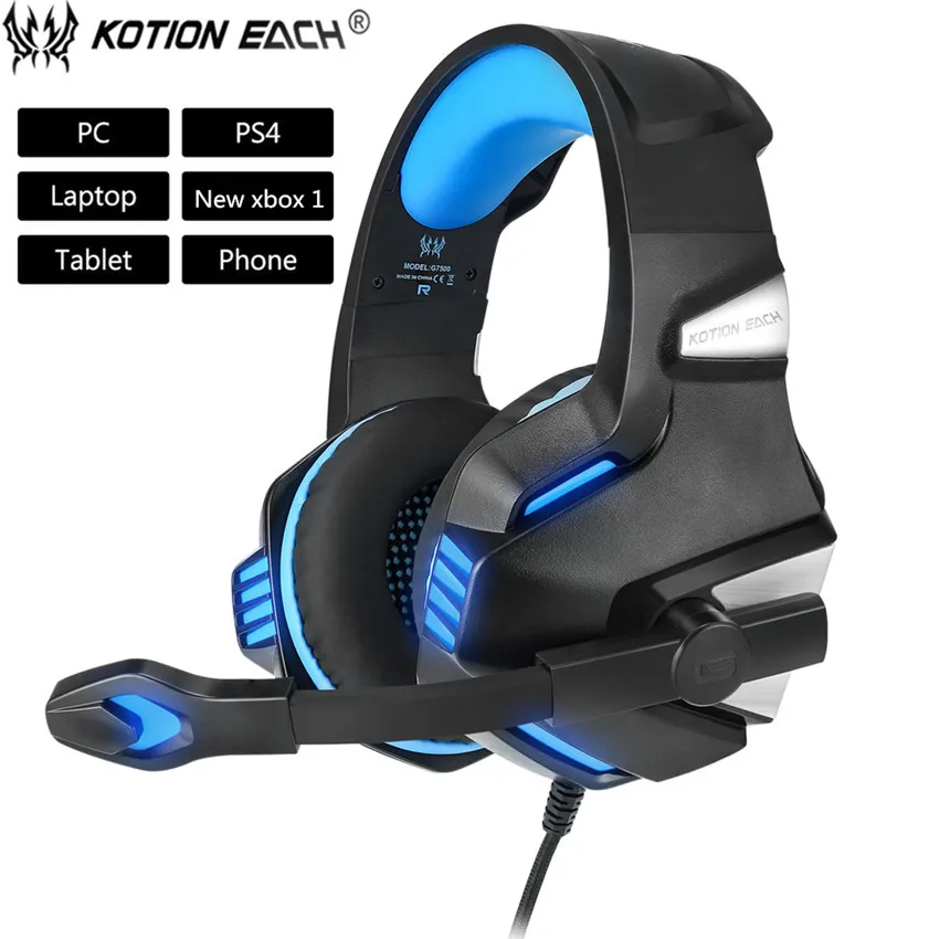 KOTION EACH G7500 игровая гарнитура наушники со светодиодным микрофоном бас для нового