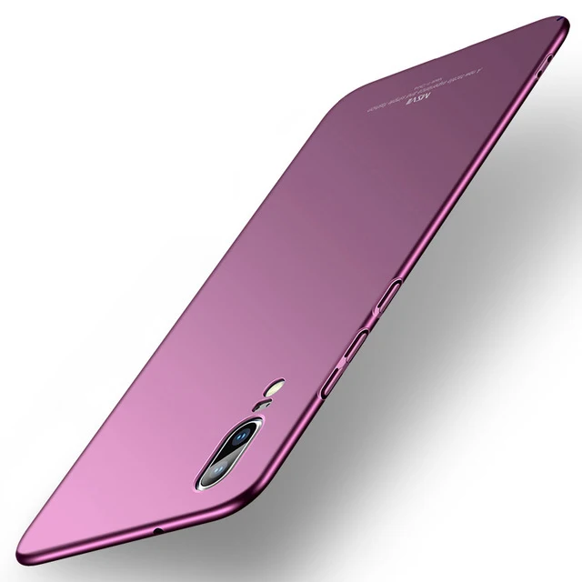 Чехол для huawei P20 MSVII Жесткий ПК легкий матовый чехол ультра тонкий матовый чехол для huawei P20 Pro Lite чехол для телефона - Цвет: Wine red