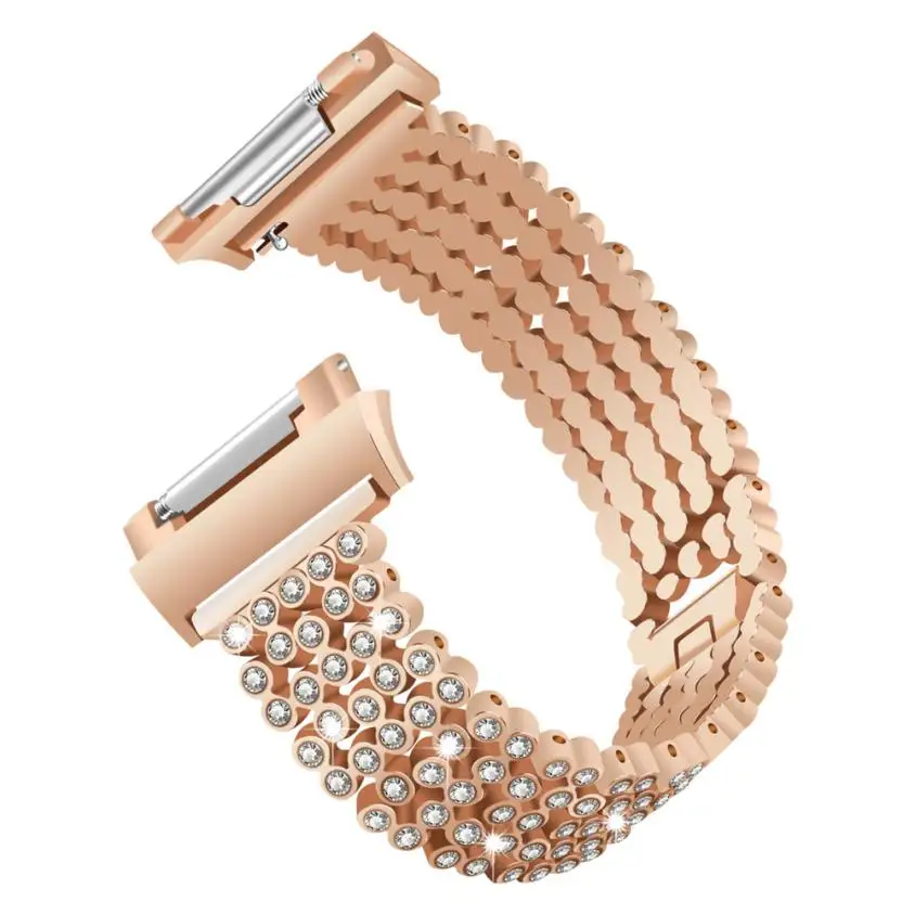 Gold Смарт-аксессуары CARPRIE, ремешок на запястье для Fitbit Ionic, новинка, твердый аксессуар из нержавеющей стали, ремешок для часов, металлический ремешок, dec14 - Цвет: Gold