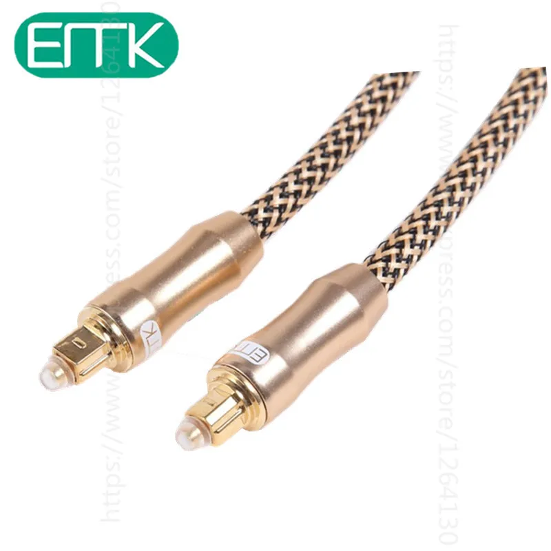 OD6.0mm Золотой Цифровой оптический Волоконно-оптический Toslink аудио кабель провод 1/1