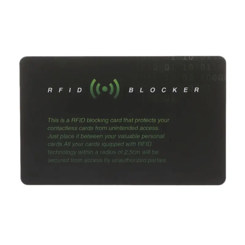 

Portable Credit Card Protector RFID Blocking NFC Signals Shield Secure For Passport Case Purse E-Field technology