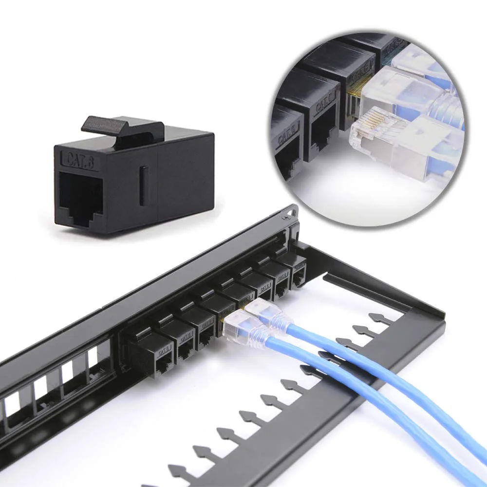 Ethernet сетевой LAN CAT6 Трапецеидальный соединитель RJ45 гнездовой к женскому гнезду CAT.6