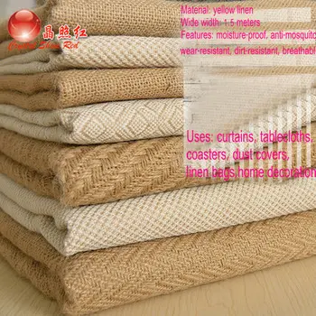 

Jute cloth fabric fabric Tablecloth retro tea mat jute decorative coarse cloth handmade diy background burlap cloth 1m
