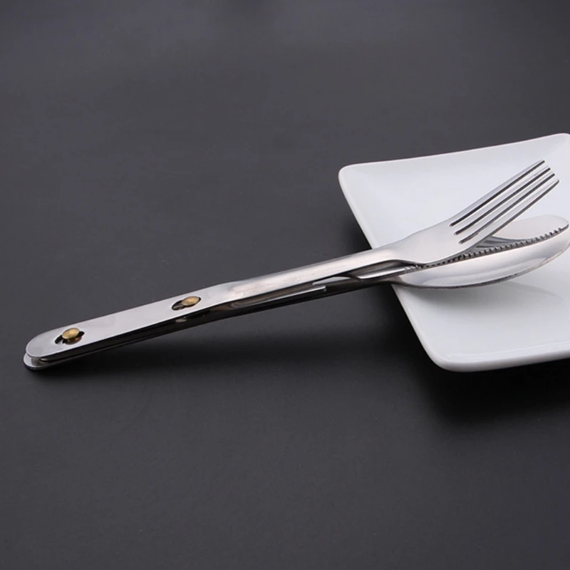 3 шт. посуда для кемпинга портативная столовая посуда ложка Вилка Нож Посуда для пикника наборы