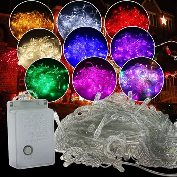 

New 200 Twinkle LED Christmas Lights 20M LED Xmas String Fairy Wedding Background Outdoor Holiday Party Lights