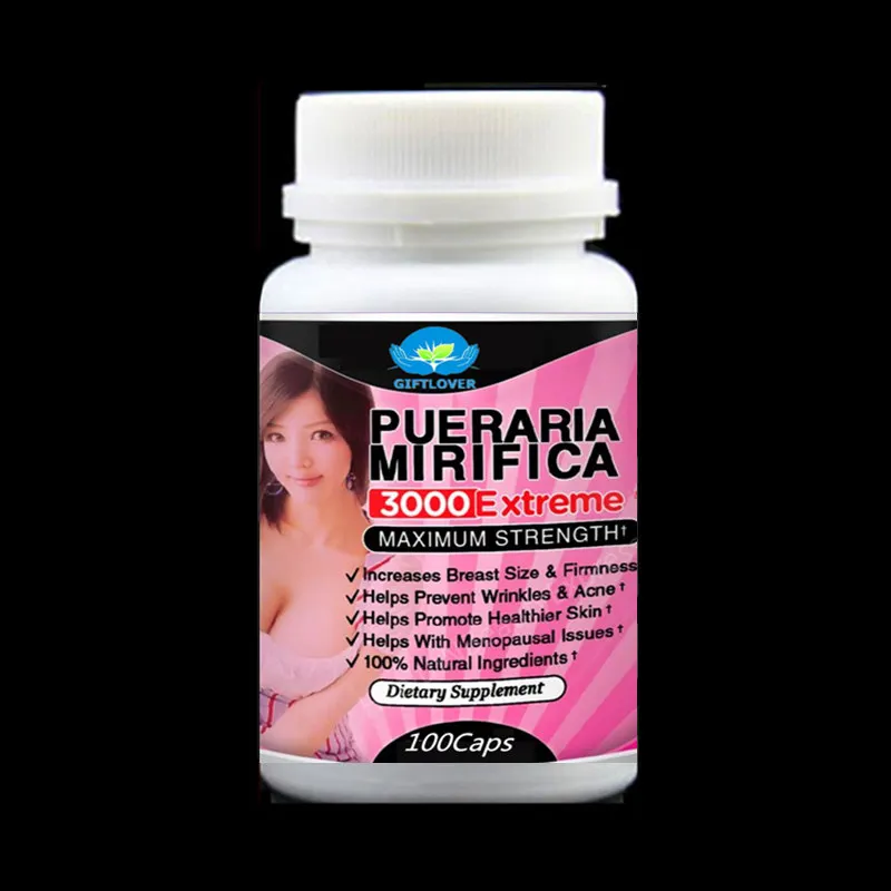 

100PCS/BOTTLE,ORGANIC PUERARIA MIRIFICA ROOT EXTRACT,PURE & NATURAL BUST FIRMING BREAST ENLARGEMENT SUPPLEMENT,FOR MAN AND WOMAN