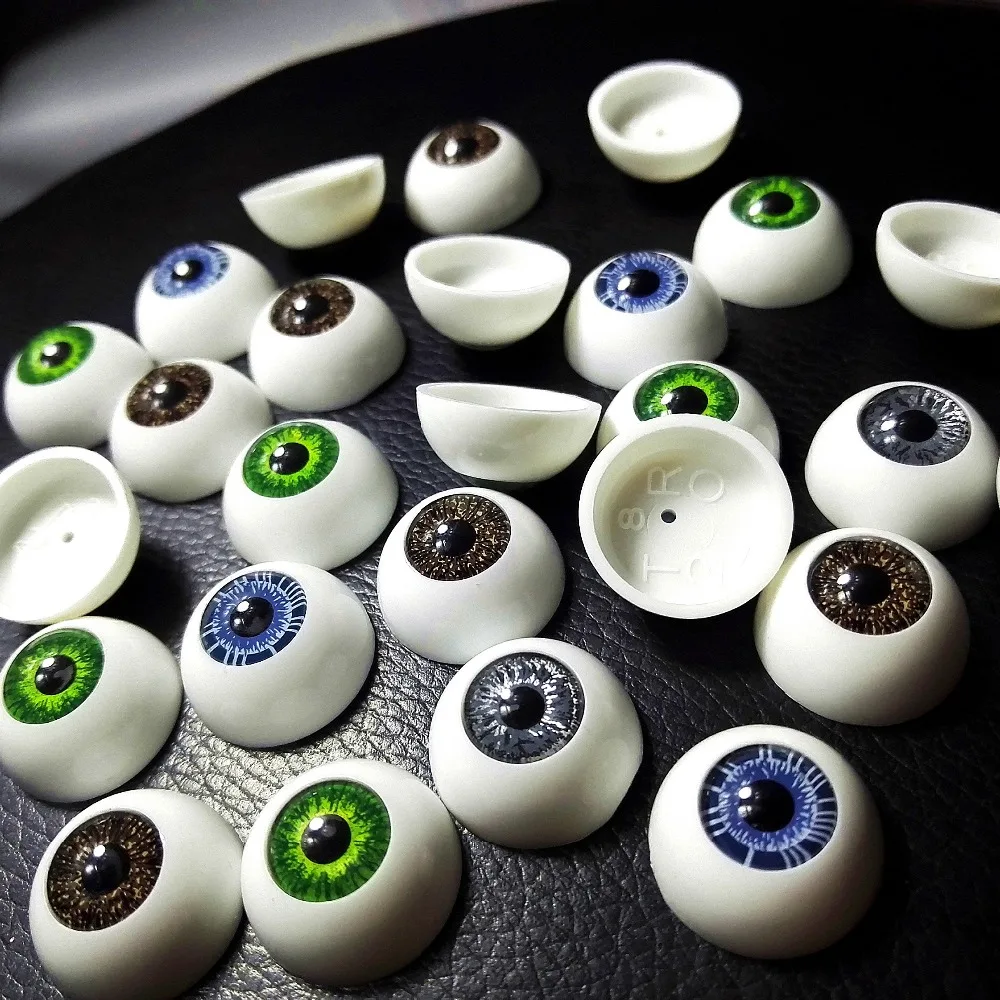 4 пар/лот кукла глаз 20 мм реальные реборн акриловые кукольные глаза Высокое качество аксессуары микс 4 цвета полукруглые Bjd глаза для игрушек