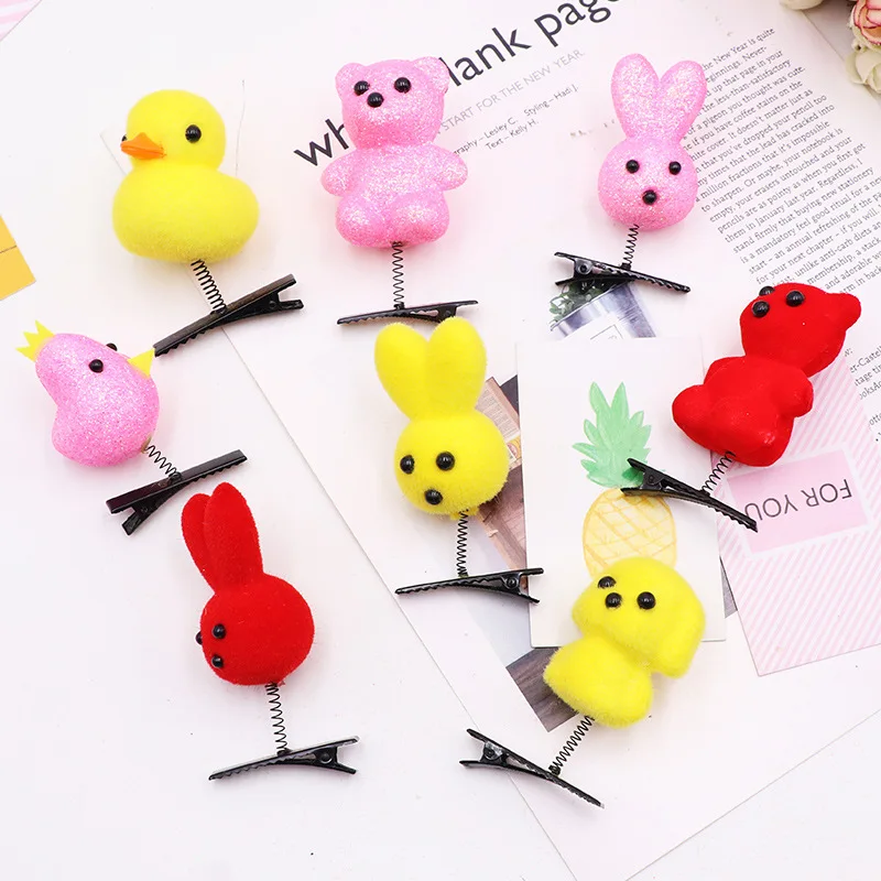 baby accessories coloring pages	 5PCS/Lot Headwear baby Girl Cute Chicken Duck Dog Hair Clip Cute Hairpin Chick Barrette Funny Hairclip Silicone Anti-lost Chain Strap Adjustable 