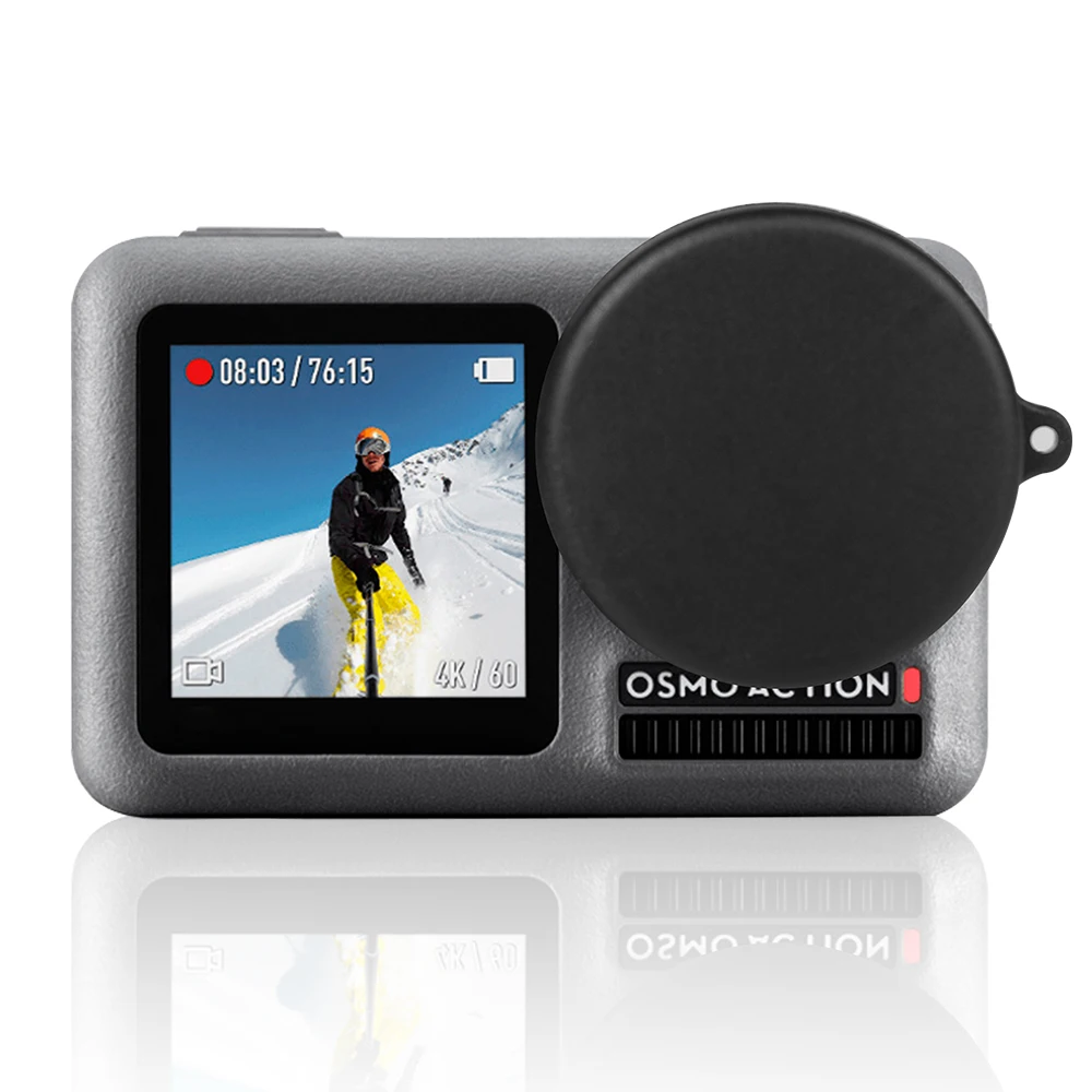 Round Silicone Durable Anti Scratch Protective Case Guard Practical Portable Lens Cap Cover Sports Camera For DJI Osmo Action-3