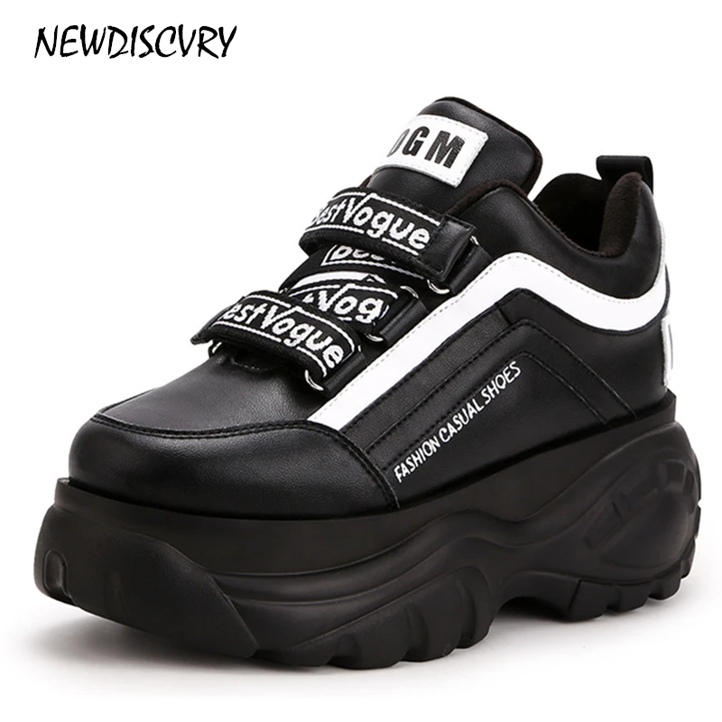 

NEWDISCVRY Women's Platform Chunky Sneakers 2018 Fashion Dad Shoes Woman Sneakers Brand Thick Soled Woman High Increased Shoes
