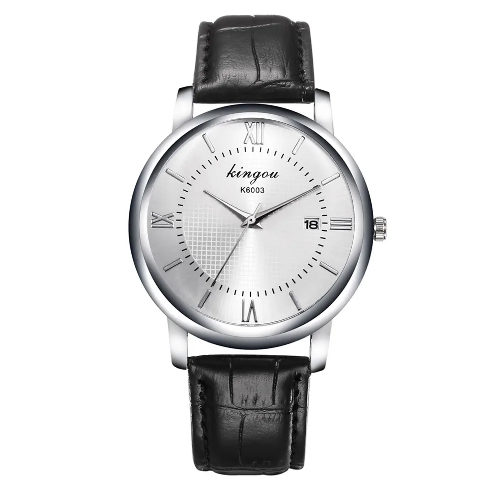 

Genvivia Men Retro Design Leather Band Watches Men Rreloj Hombre Golden 2019 Analog Alloy Quartz Wrist Watch #B