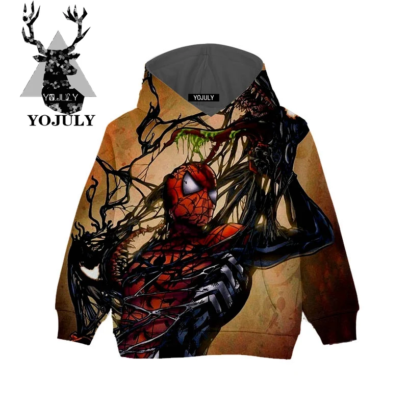 Yojuly Одежда для мальчиков venom мода Harajuku толстовки 3D принт для девочек худи унисекс толстовки пуловер длинные рукава childrenC15