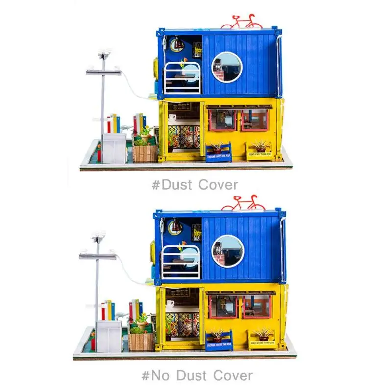 Baby Wooden DIY Doll House Miniature Handmade Assembly Model House Toy Gifts