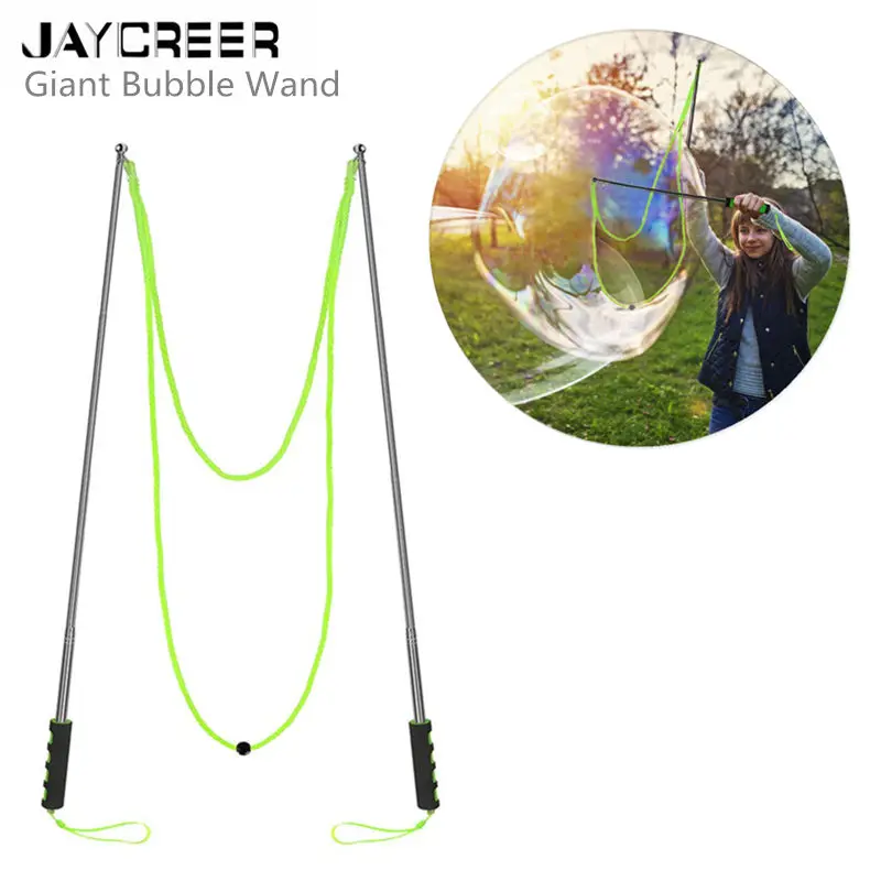 

JayCreer Bubble Wand,Giant Bubble Wand Stainless Steel Telescopic Bubble Wand Design Suitable All People,Funny Bubble