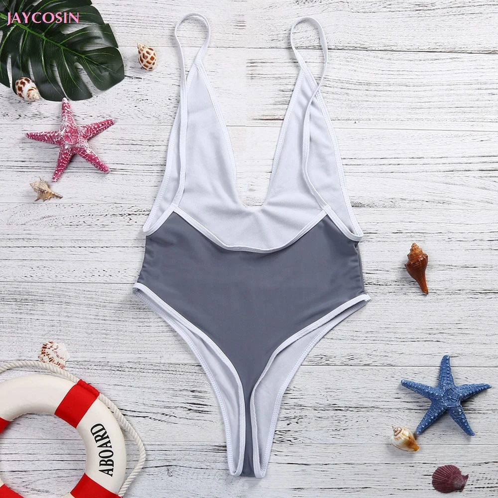 JAYCOSIN 2019 Instagram Купальники S XL женские стринги с V образным вырезом цельный принт