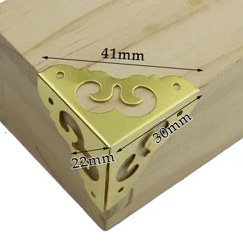 

Antique Wooden Case Corner Carved Gold Protection Case Edge Corner Cover Retro Bronze Decorative Jewelry Box Corner Protectors