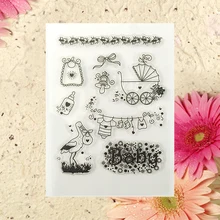 Cute baby Transparent Clear Silicone Stamp/seal for DIY Scrapbooking/photo Album Decorative Clear Stamp Sheets A150