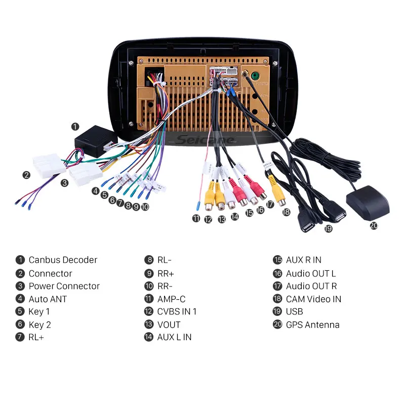 Best Seicane Car GPS Radio Player For Mercedes Benz Smart 2016 with Bluetooth AUX support DVR Carplay OBD Steering Wheel Control 4