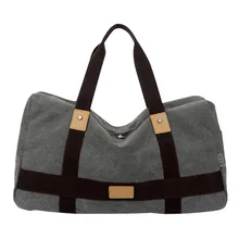 Модная парусиновая однотонная мужская большая Вместительная дорожная сумка через плечо классическая сумка Повседневная винтажная мужская сумка-мессенджер