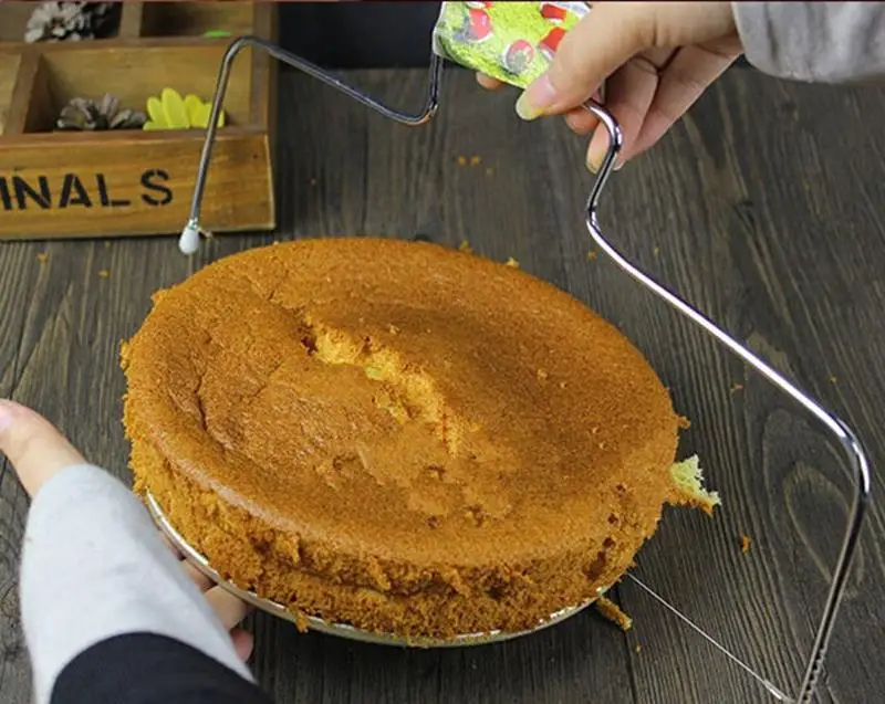 1 шт. utensiles Patisserie слайсер из нержавеющей стали регулируемый 2 проводной резак для