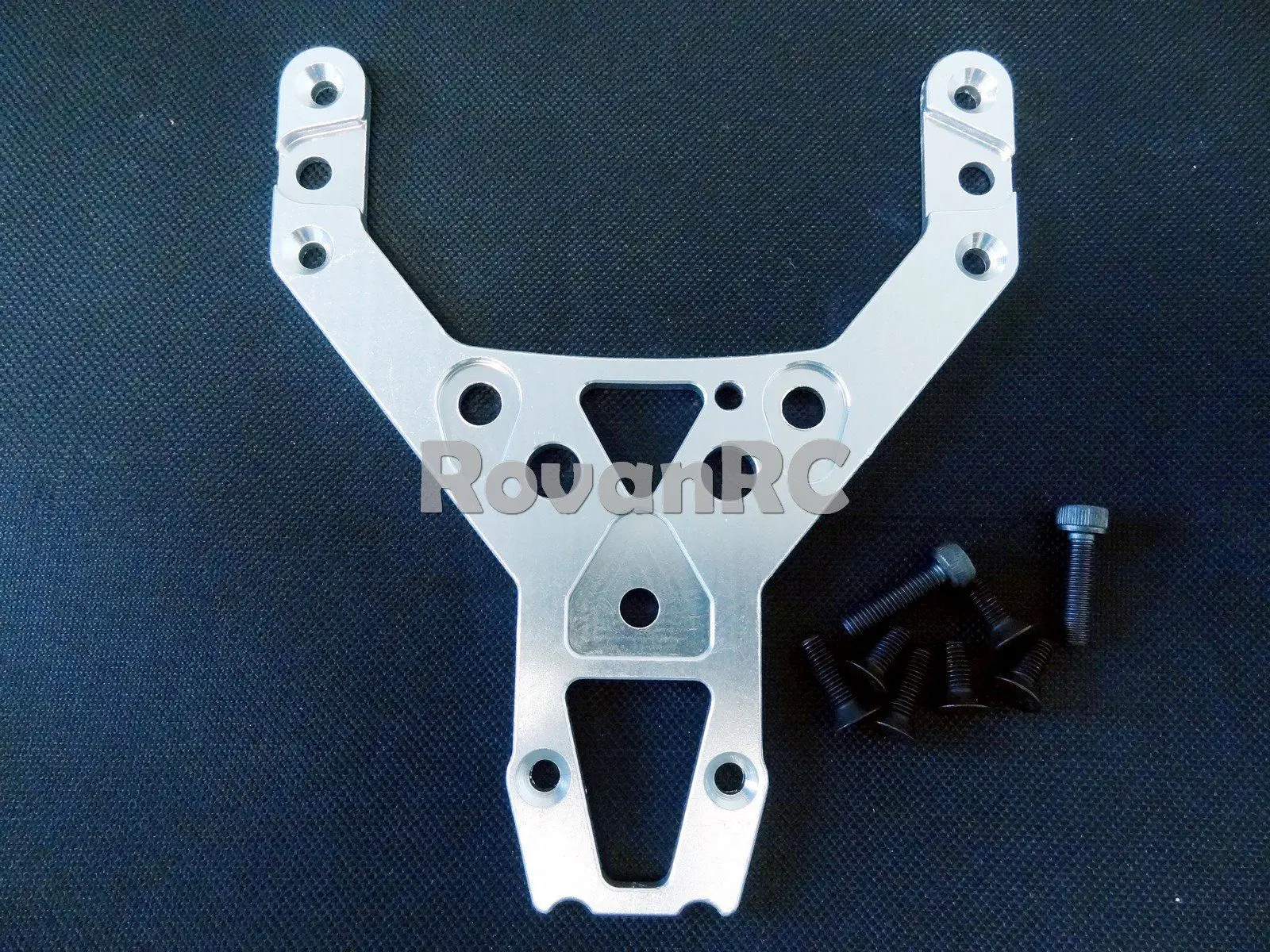 Алюминиевая Передняя верхняя пластина Rovan CNC (Серебристая) подходит для двигателя
