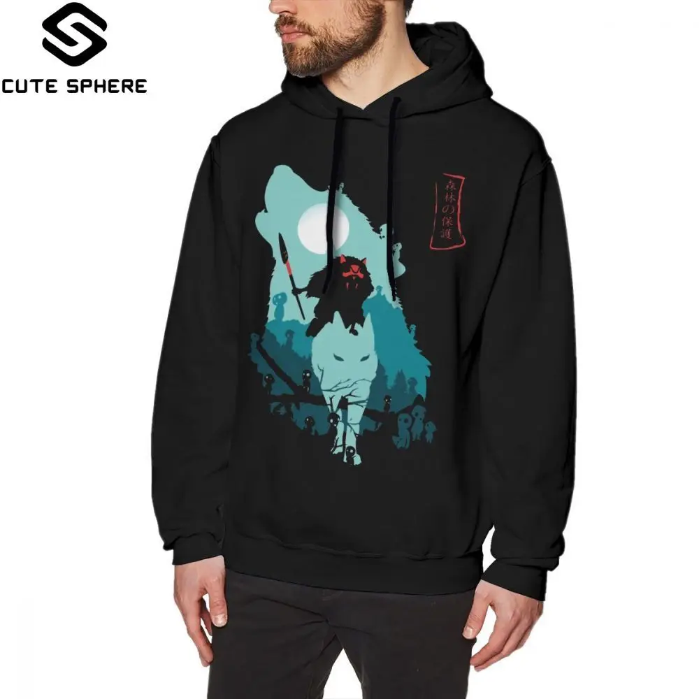 

Princess Mononoke Hoodie Princess Mononoke Hoodies Loose Winter Pullover Hoodie Over Size Cotton Blue Men Long Nice Hoodies