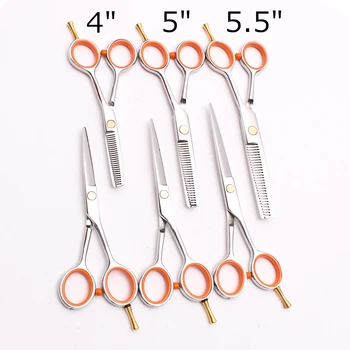 

4.0" 5" 5.5" Engraving Logo Haircut Tool Thinning Scissors Cutting Shears Hairdressing Supplies Professional Hair Scissors C1017