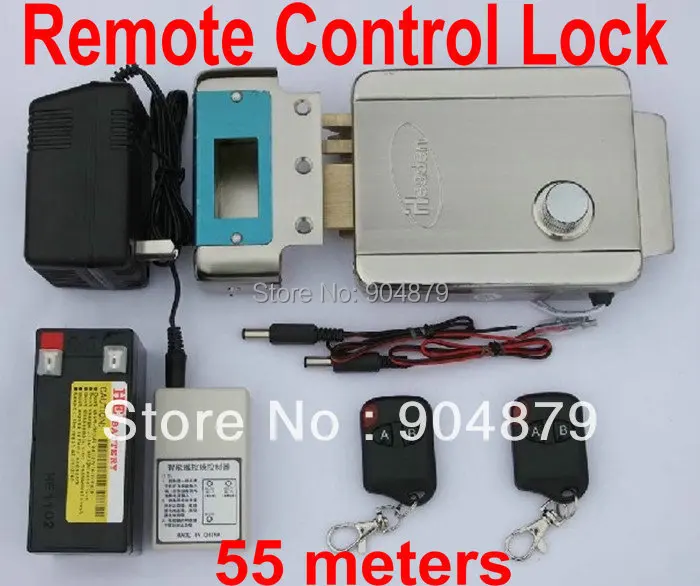 Free Shipping Black Color Remote control security locks office automatic motor drive remote lock
