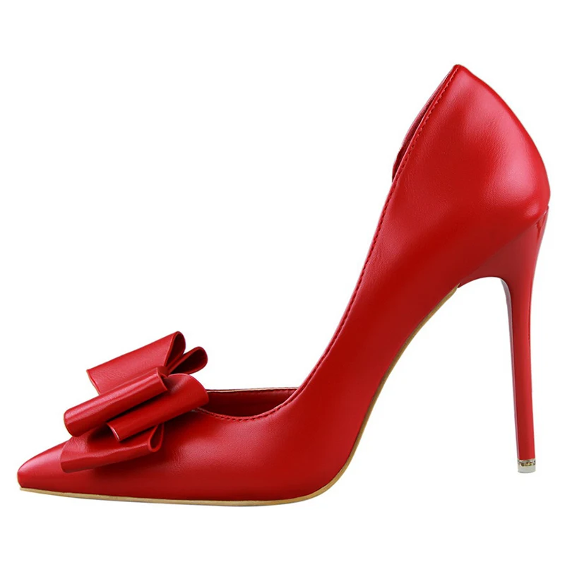 

Fashion Women Pumps Shoes Woman Thin High Heels Women Shoes Hollow Pointed Toe Wedding Shoes Spring Sweet High Heels 3168-2