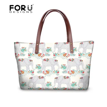 

FORUDESIGNS Shoulder Bag Women Garden Bears Printing Women's Handbags Ladies Party Bags Casual Tote Brand Designer Bolsos Mujer