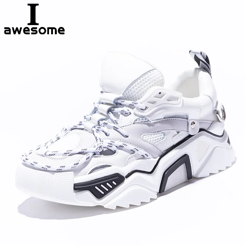 

2019 New Retro Women's Mesh Dad Sneakers platform shoes Chunky sneakers comfortable chaussure Thick Sole Summer shoe Casual Flat