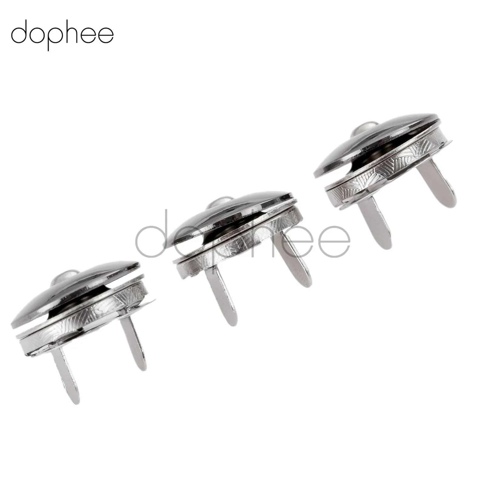 dophee 10pcs 17mm Magnetic Snaps Silver/Gun Black Fastens Buttons For Handbag Purse Clothes Luggage Bag Scrapbook Craft DIY