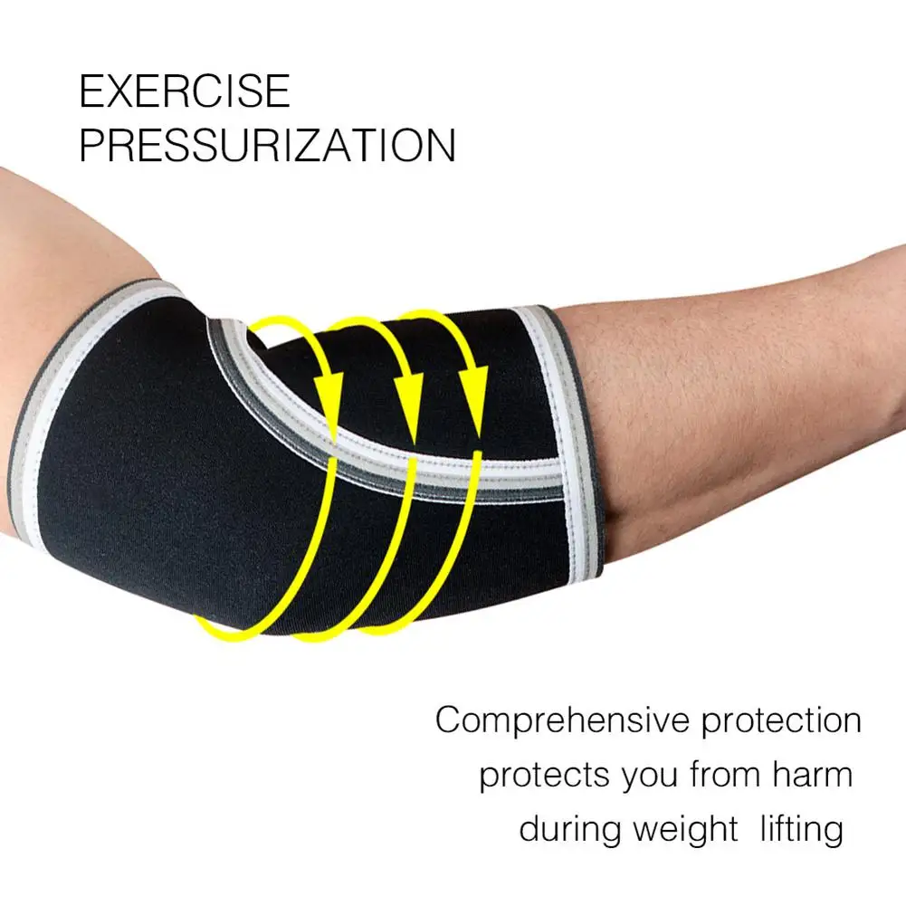 Локоть рукава 7 мм(1 пара) Высокая производительность Локоть рукав поддержка для тяжелой атлетики тренировки веса и пауэрлифтинга
