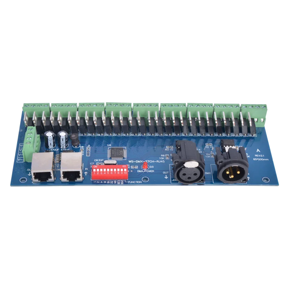 Светодиодная лента DMX512 XRL 3P контроллер для консоли 24 канала 9 групп светодиодов RGB