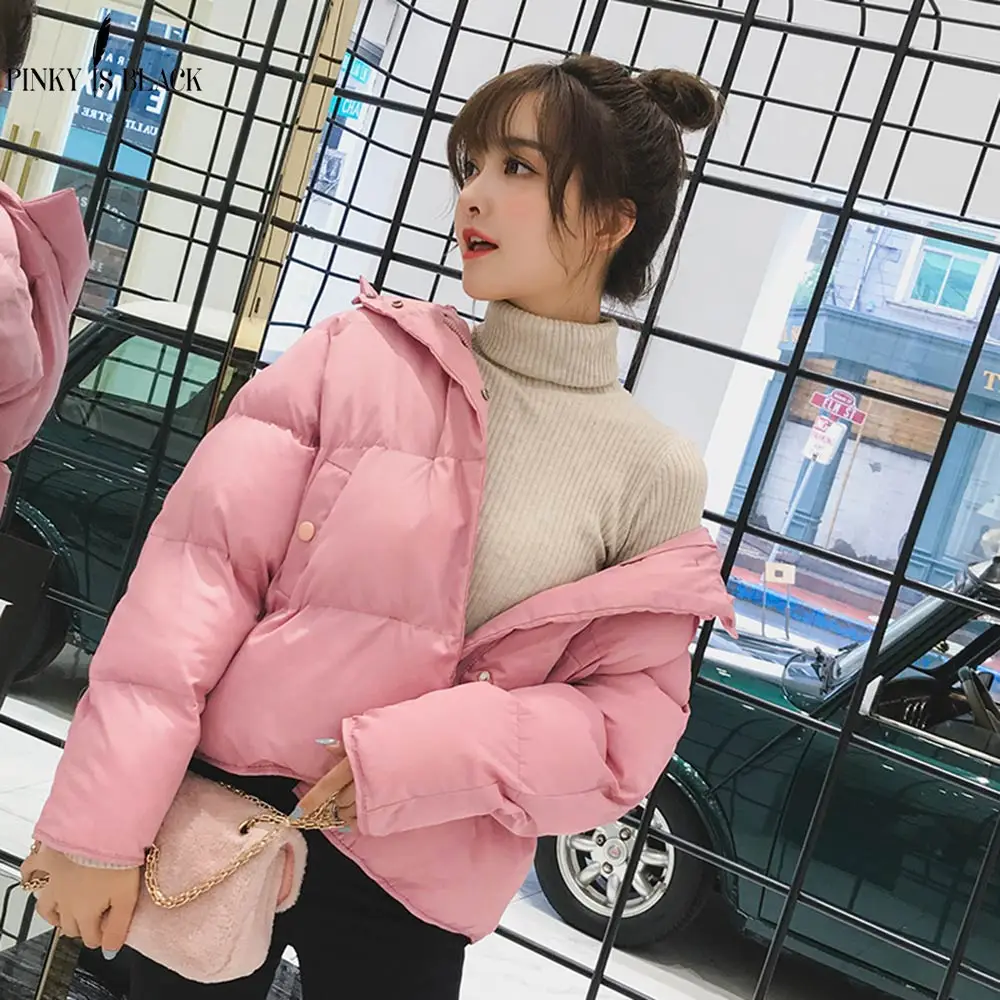 PinkyIsBlack 2018 весна осень теплая зимняя куртка женская Новая модная однотонная